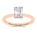 Hidden Halo Plain Shank Engagement Ring (Radiant)