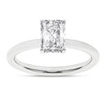 Hidden Halo Plain Shank Engagement Ring (Radiant)