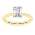 Hidden Halo Plain Shank Engagement Ring (Radiant)