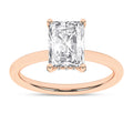 Hidden Halo Plain Shank Engagement Ring (Radiant)