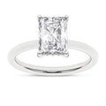 Hidden Halo Plain Shank Engagement Ring (Radiant)