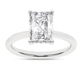 Hidden Halo Plain Shank Engagement Ring (Radiant)