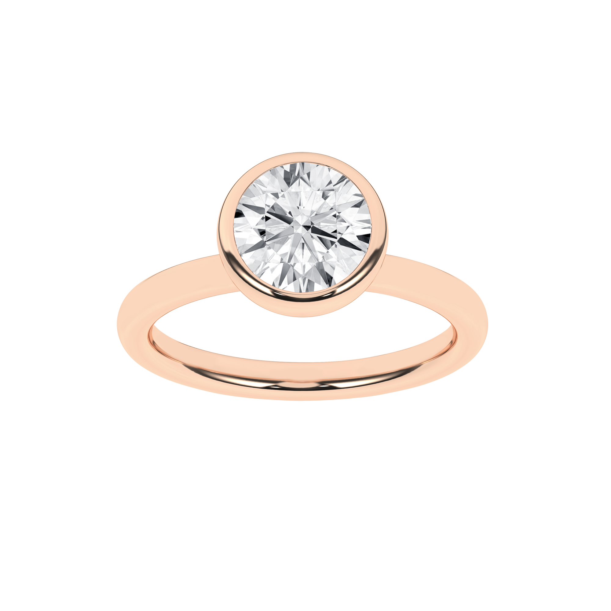 Bezel-Set Solitaire Ring (Round)