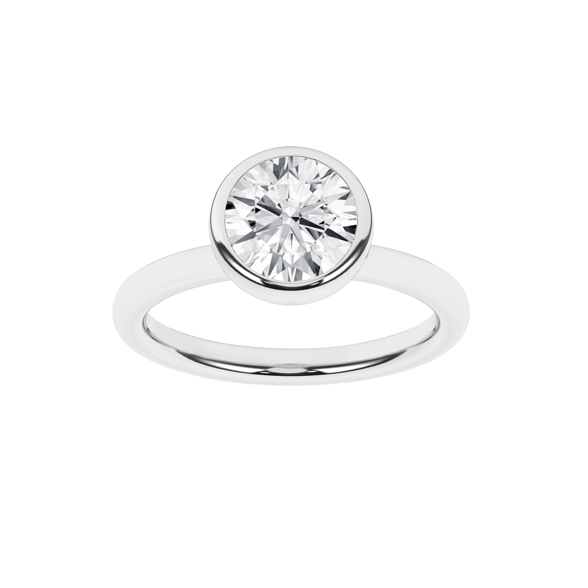 Bezel-Set Solitaire Ring (Round)