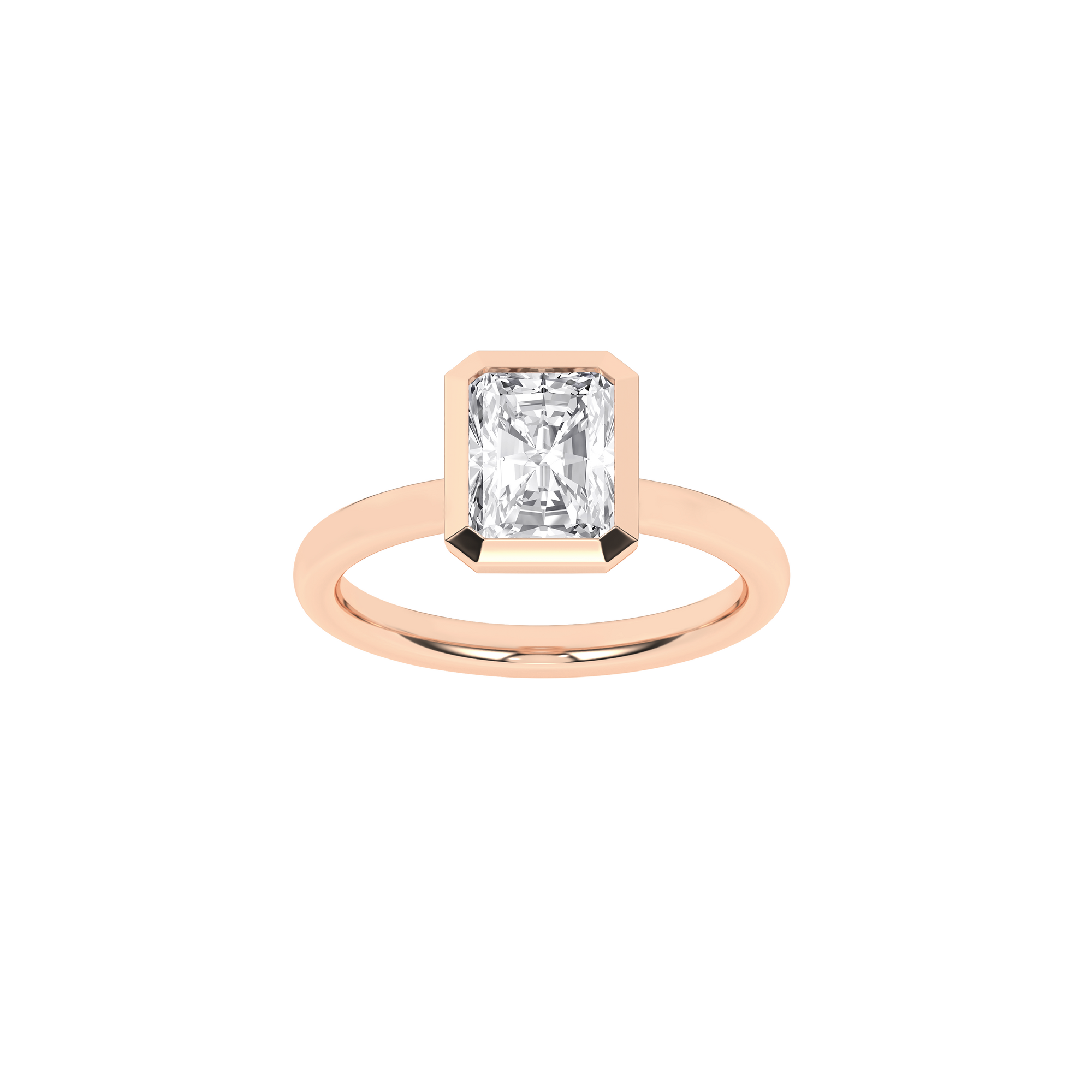 Bezel-Set Solitaire Ring (Radiant)
