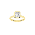 Bezel-Set Solitaire Ring (Radiant)