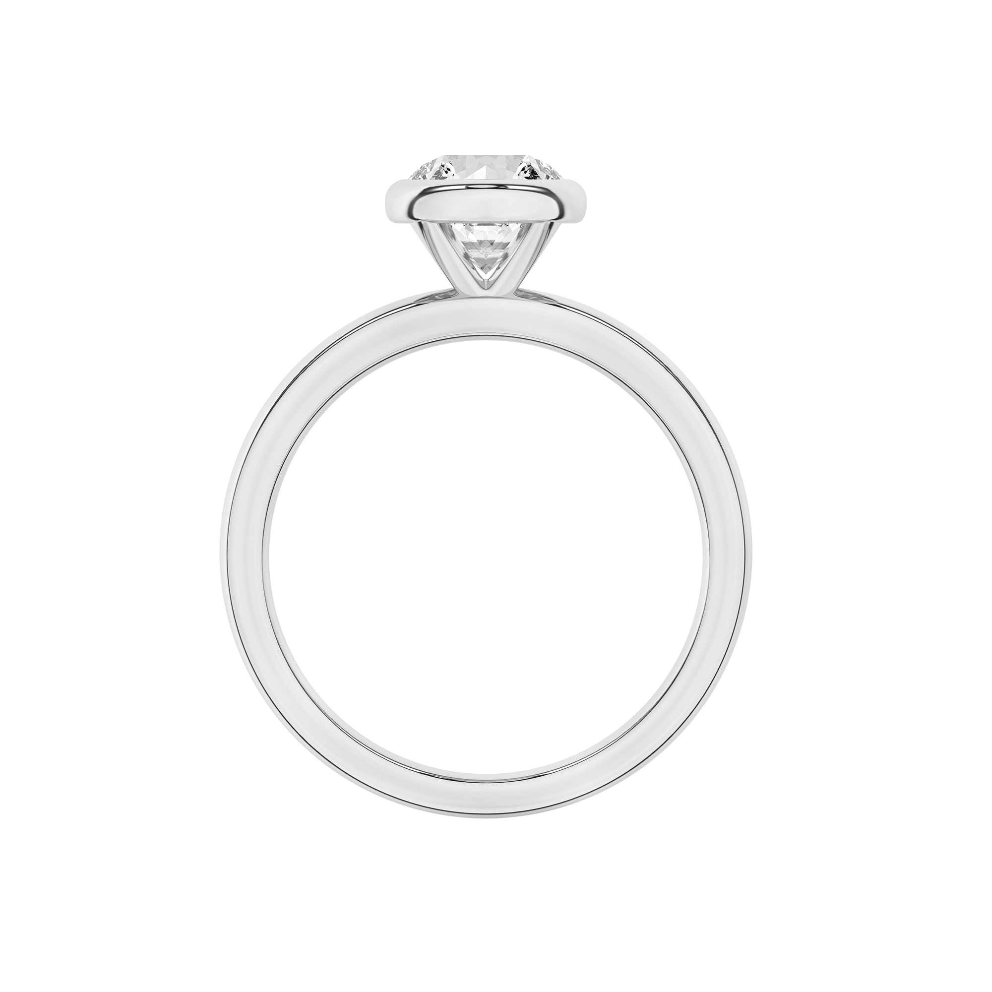Bezel-Set Solitaire Ring (Round)