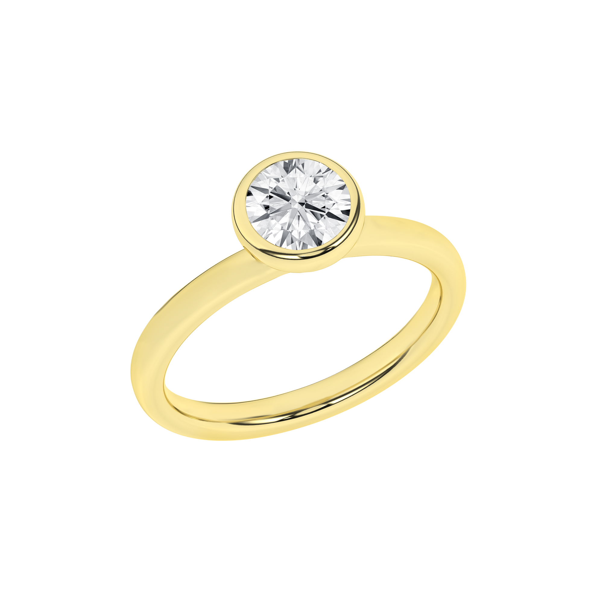 Bezel-Set Solitaire Ring (Round)