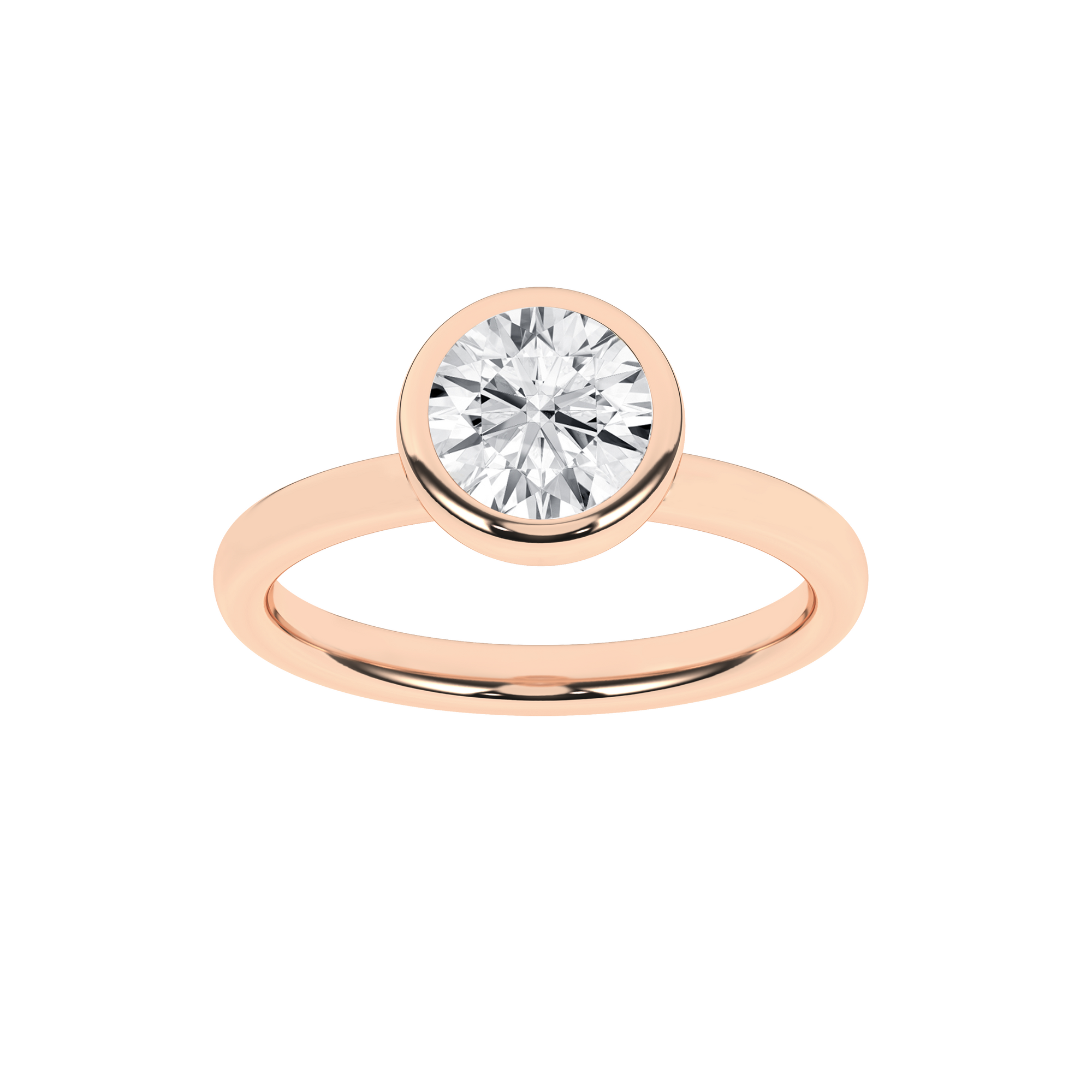 Bezel-Set Solitaire Ring (Round)