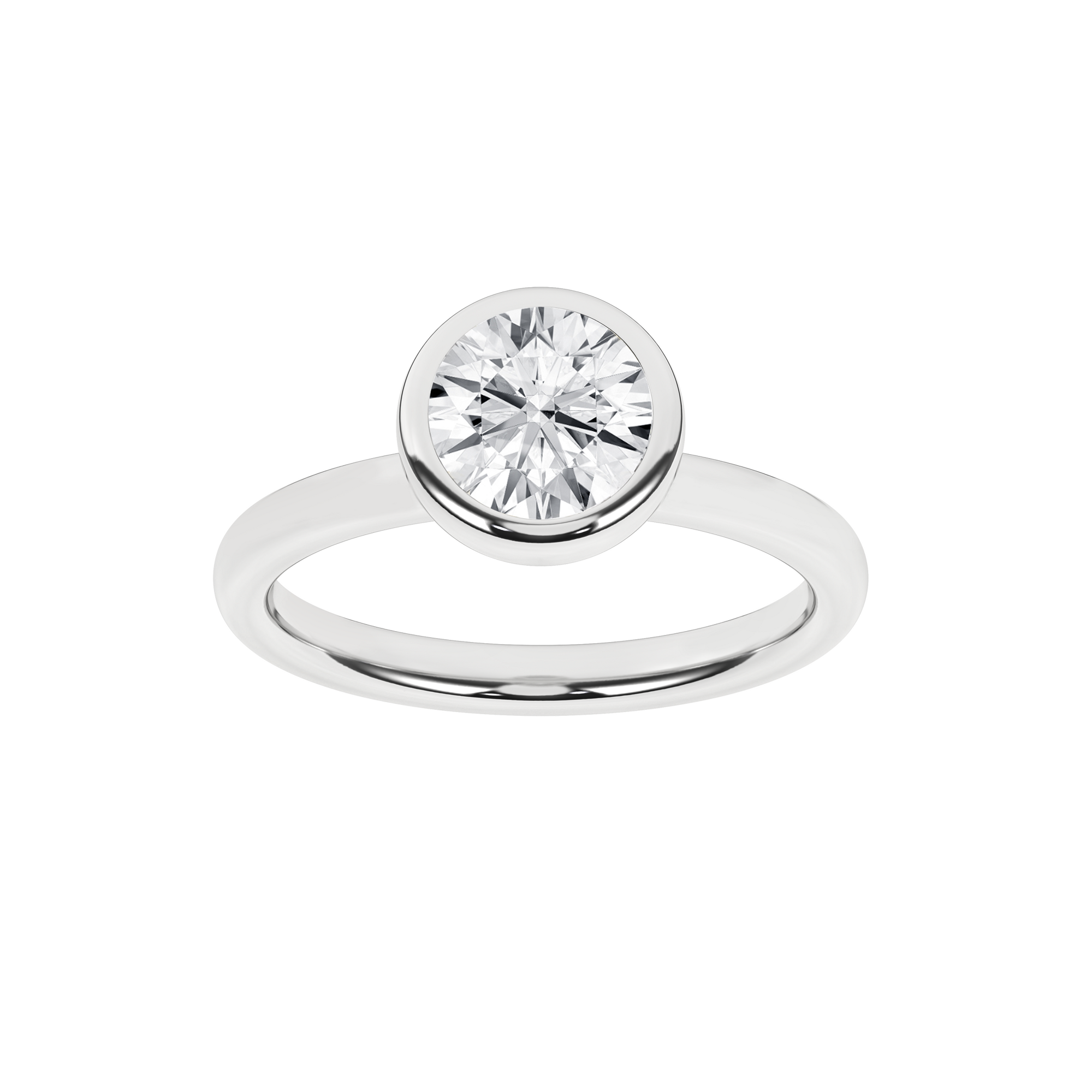 Bezel-Set Solitaire Ring (Round)