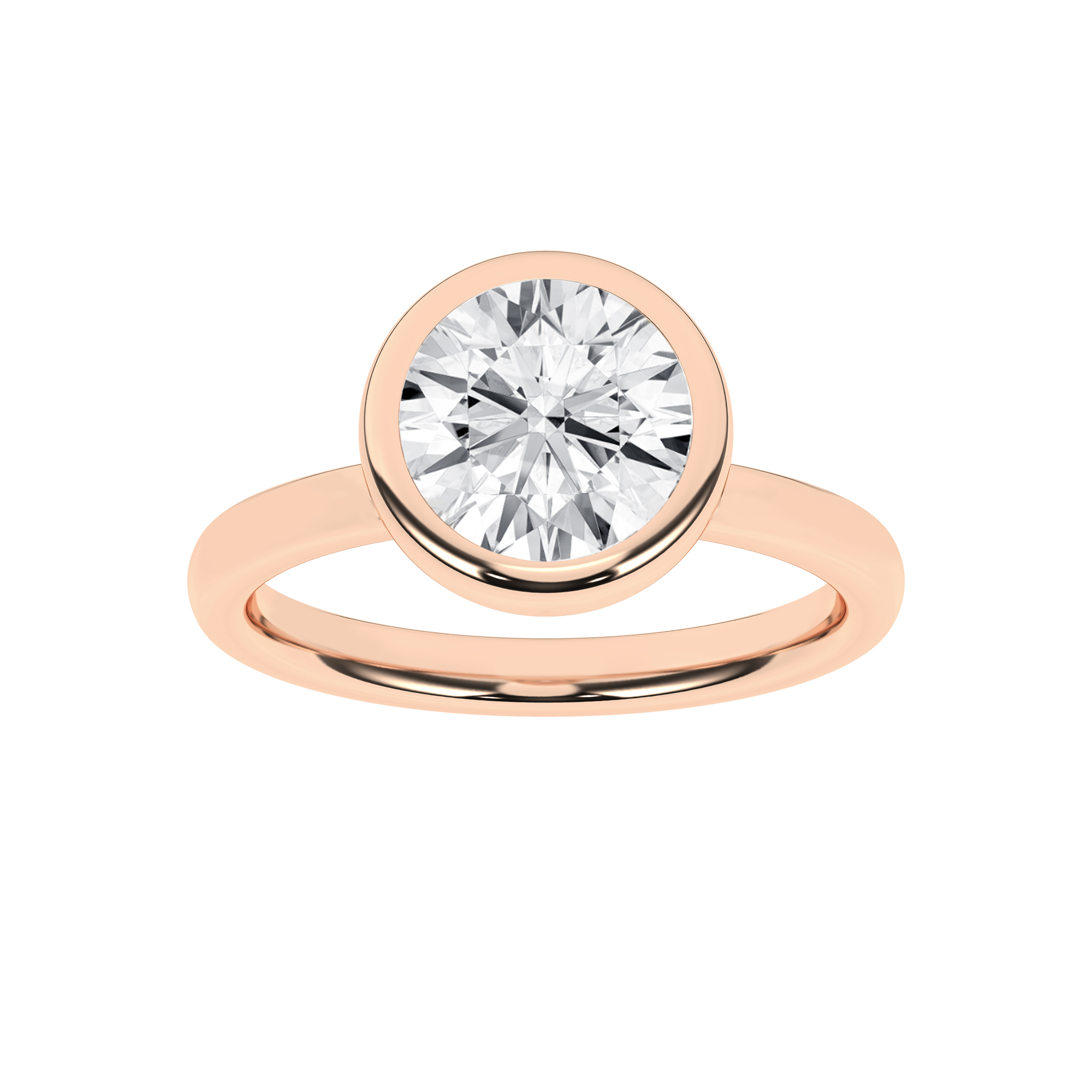 Bezel-Set Solitaire Ring (Round)