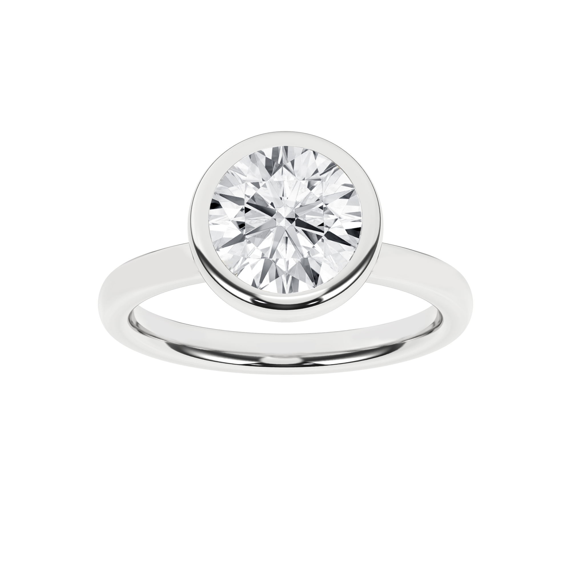 Bezel-Set Solitaire Ring (Round)