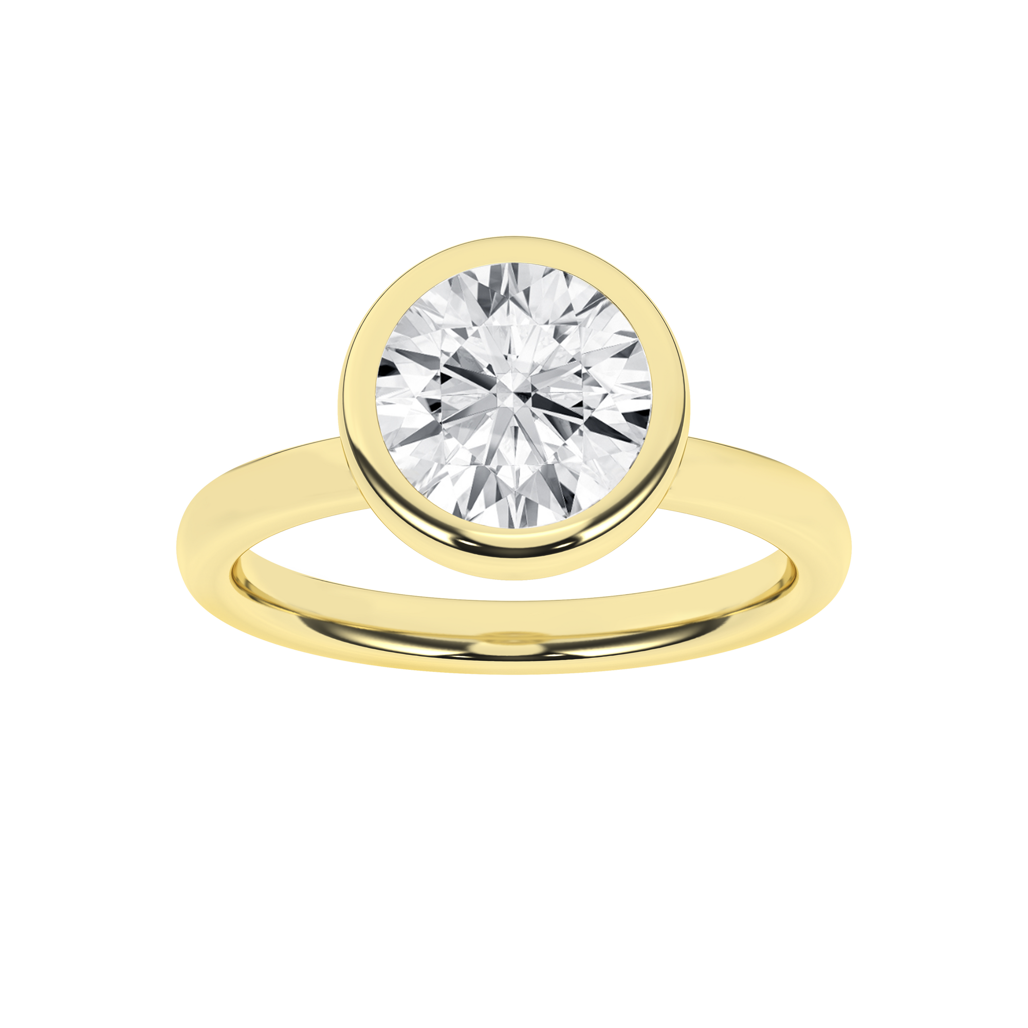 Bezel-Set Solitaire Ring (Round)