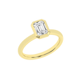 Bezel-Set Solitaire Ring (Emerald)