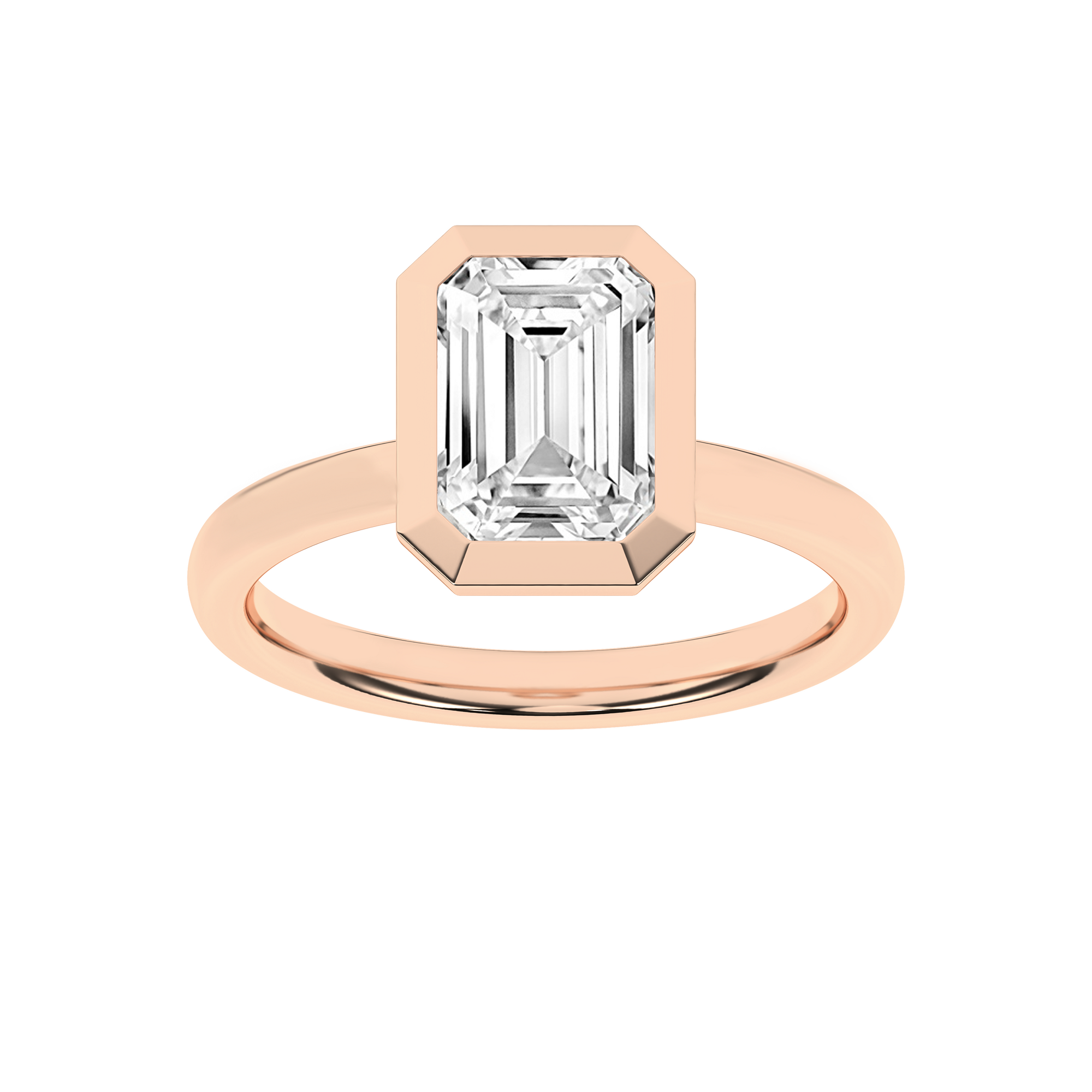 Bezel-Set Solitaire Ring (Emerald)