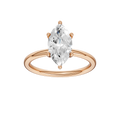 HIDDEN HALO PLAIN SHANK ENGAGEMENT RING (MARQUISE)