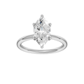 HIDDEN HALO PLAIN SHANK ENGAGEMENT RING (MARQUISE)