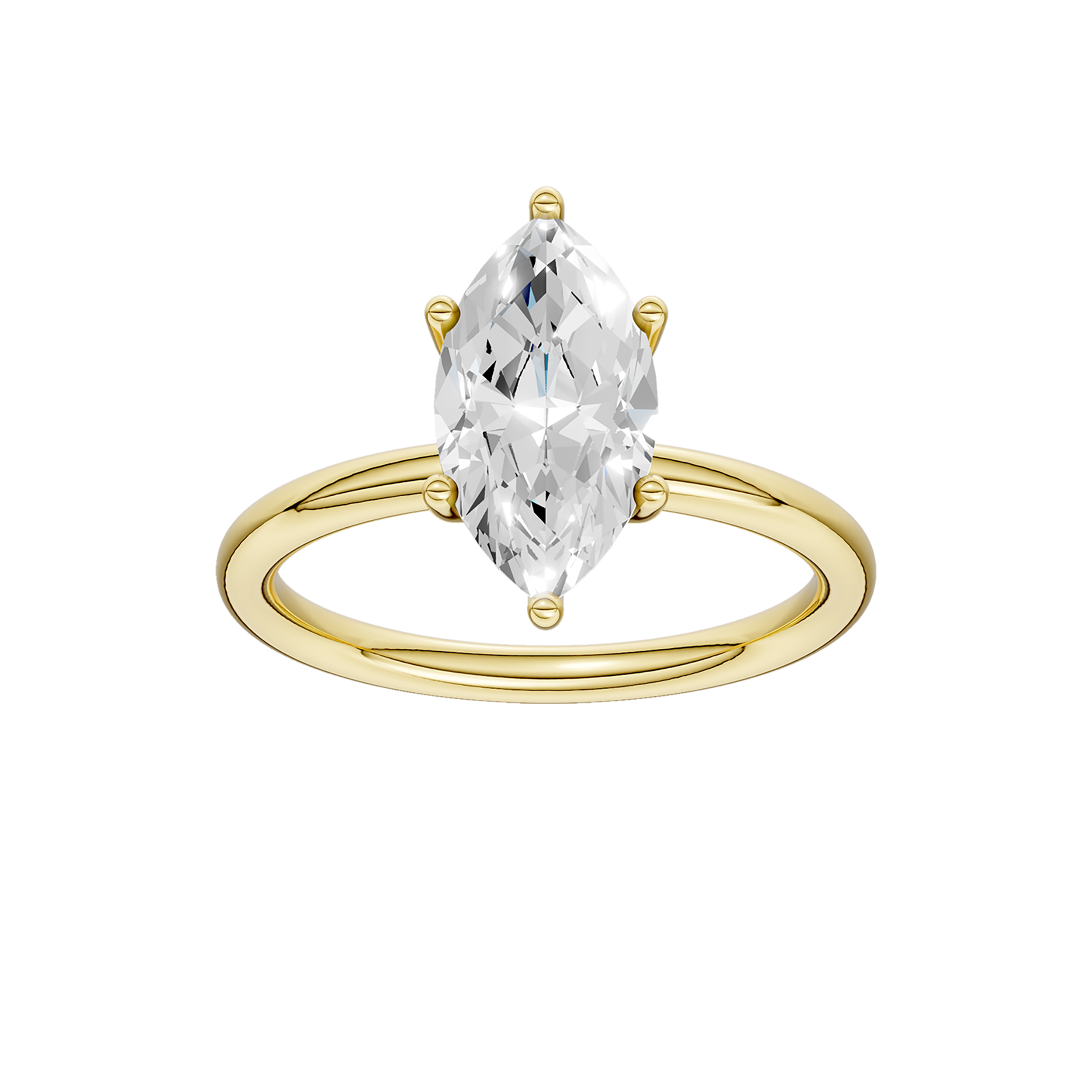 HIDDEN HALO PLAIN SHANK ENGAGEMENT RING (MARQUISE)