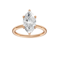 HIDDEN HALO PLAIN SHANK ENGAGEMENT RING (MARQUISE)