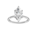 HIDDEN HALO PLAIN SHANK ENGAGEMENT RING (MARQUISE)