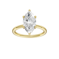 HIDDEN HALO PLAIN SHANK ENGAGEMENT RING (MARQUISE)
