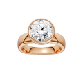 Wide Shank Bezel Set Engagement Ring
