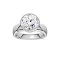 Wide Shank Bezel Set Engagement Ring