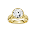 Wide Shank Bezel Set Engagement Ring