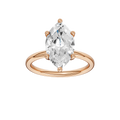 HIDDEN HALO PLAIN SHANK ENGAGEMENT RING (MARQUISE)