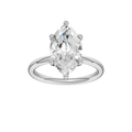 HIDDEN HALO PLAIN SHANK ENGAGEMENT RING (MARQUISE)