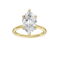 HIDDEN HALO PLAIN SHANK ENGAGEMENT RING (MARQUISE)