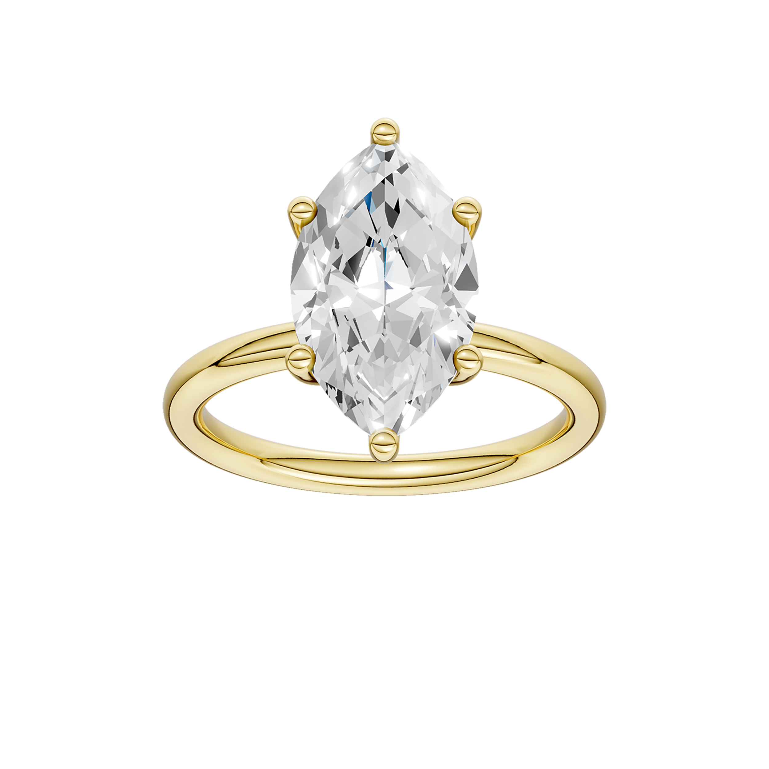 HIDDEN HALO PLAIN SHANK ENGAGEMENT RING (MARQUISE)