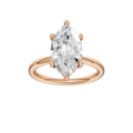 HIDDEN HALO PLAIN SHANK ENGAGEMENT RING (MARQUISE)