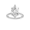 HIDDEN HALO PLAIN SHANK ENGAGEMENT RING (MARQUISE)
