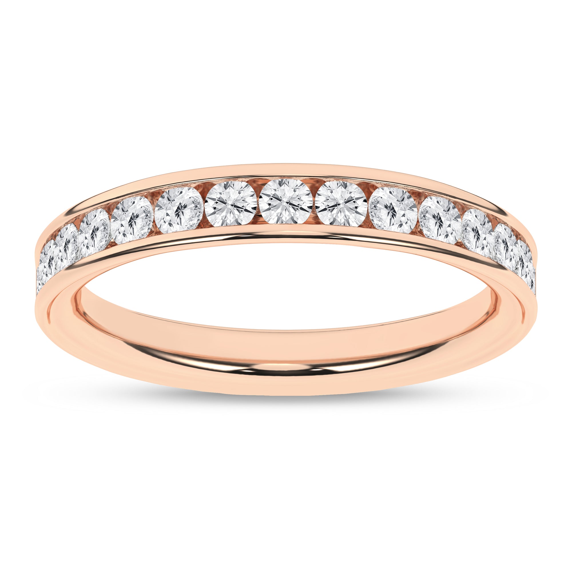 Channel Set Wedding Band (Round)