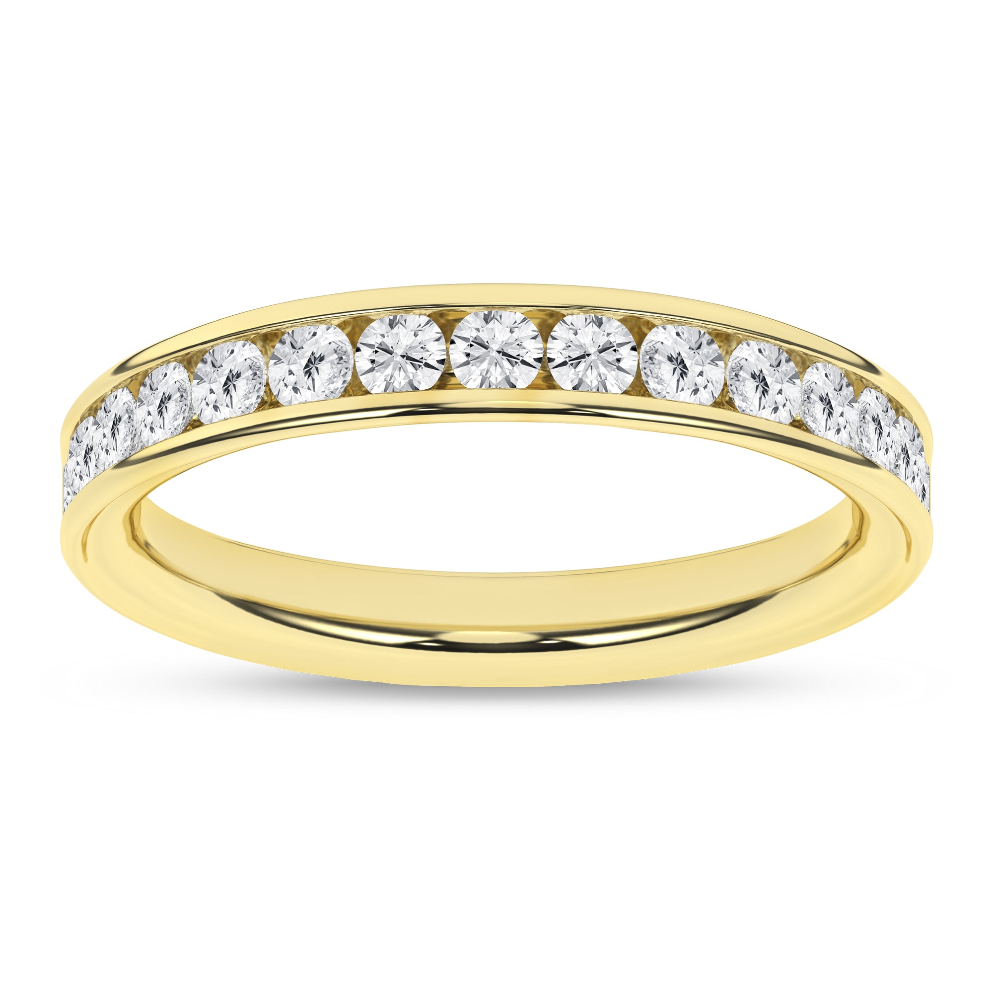 Channel Set Wedding Band (Round)