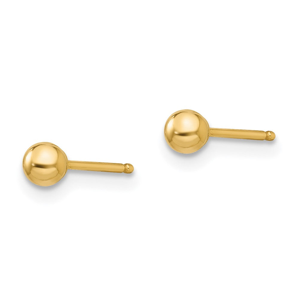 Peaches Wink 14k Madi K Polished 3mm Ball Post Earrings