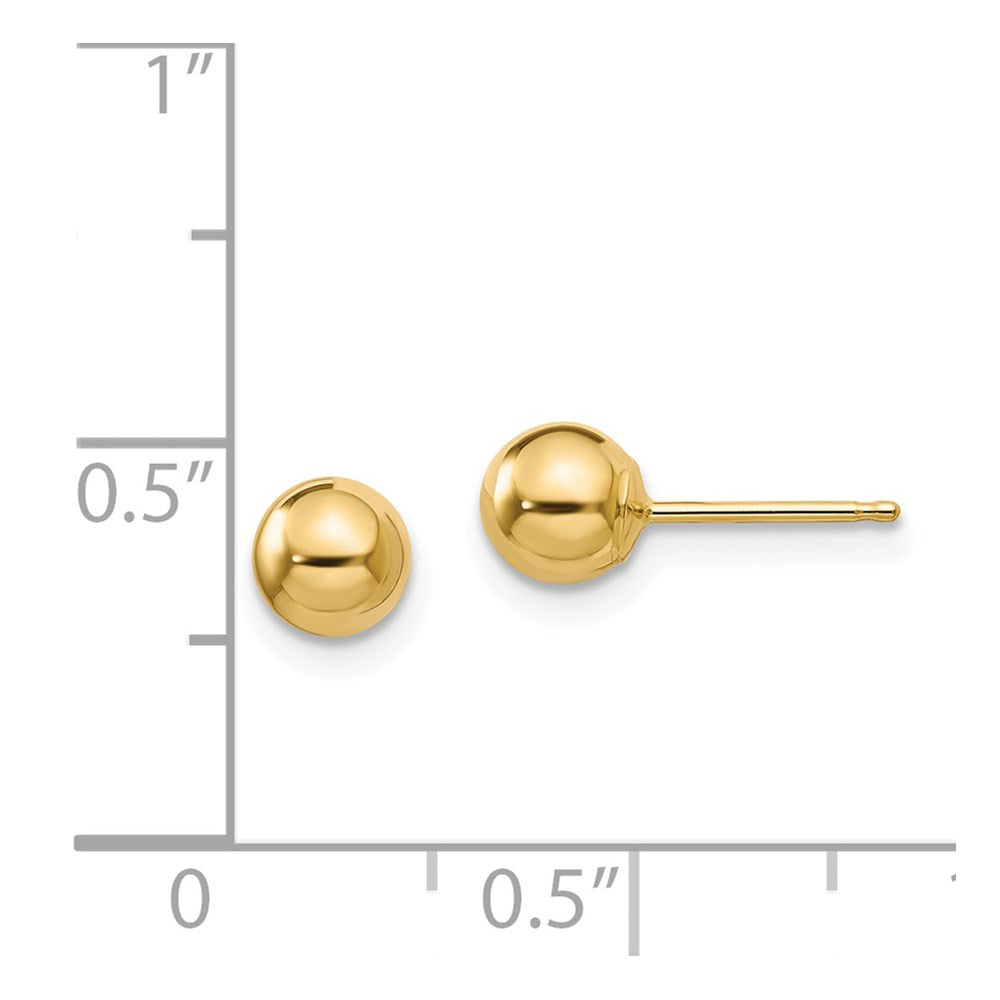 Wiggle Pop 14k Madi K Polished 5mm Ball Post Earrings