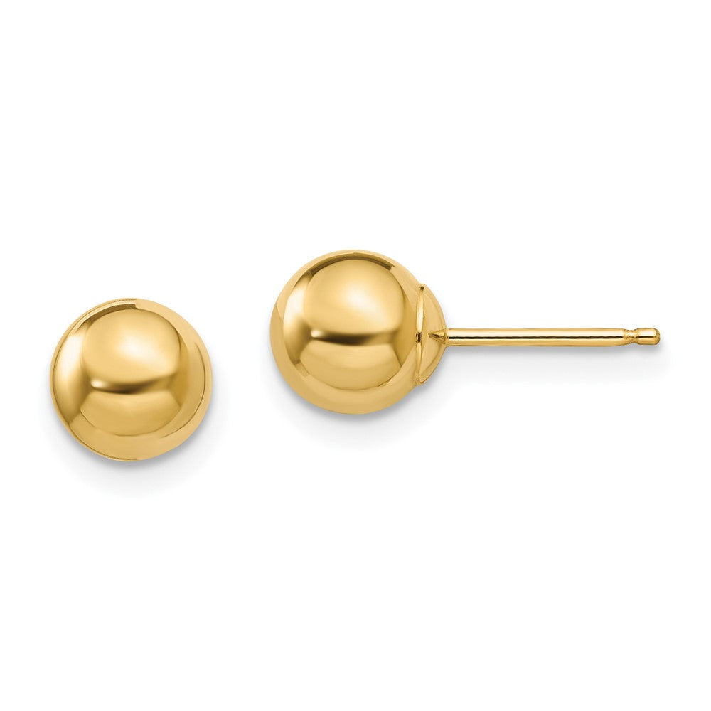 Bubbles Shine 14k Madi K Polished 6mm Ball Post Earrings