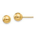 Bubbles Shine 14k Madi K Polished 6mm Ball Post Earrings