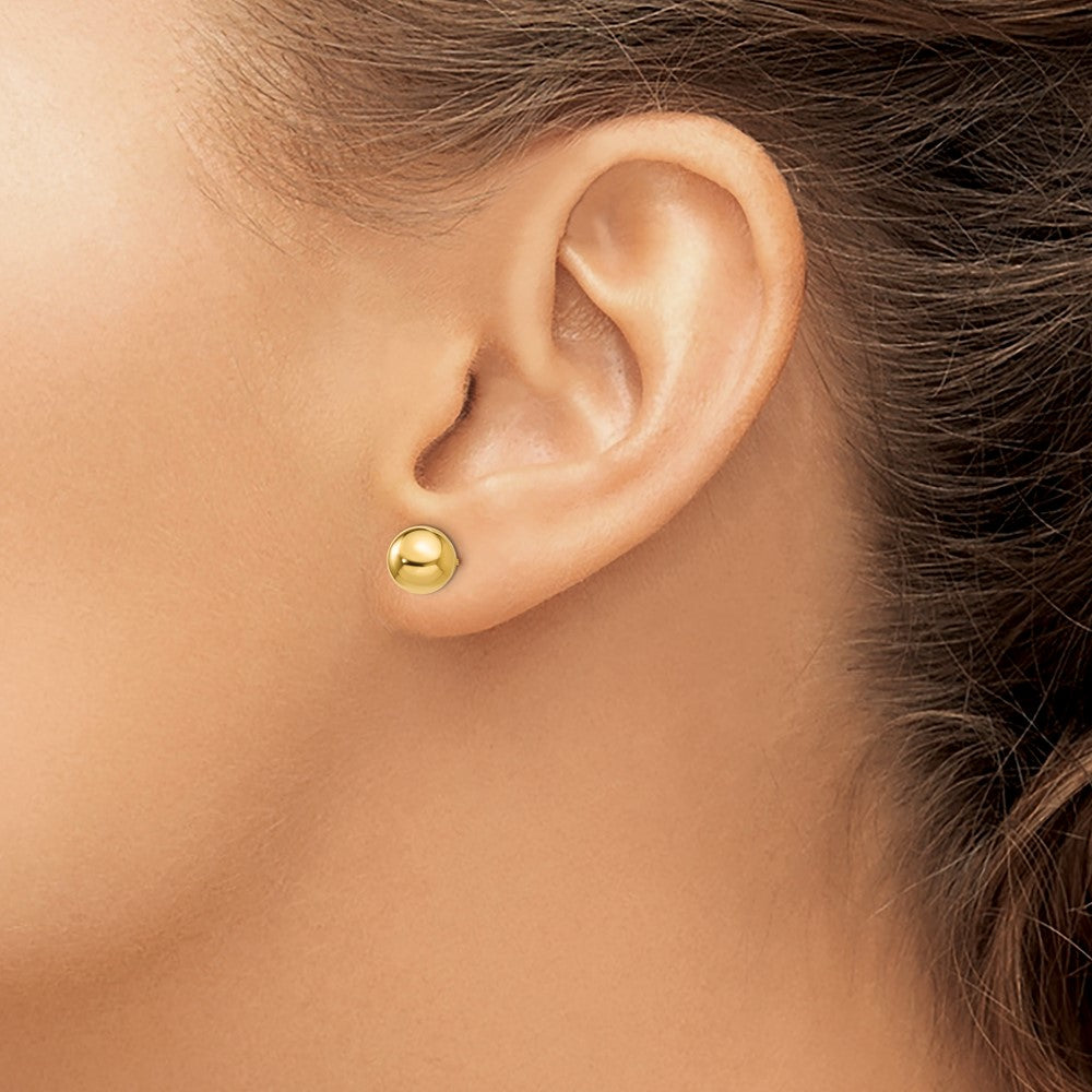 Huggy Wink 14k Madi K Polished 7mm Ball Post Earrings