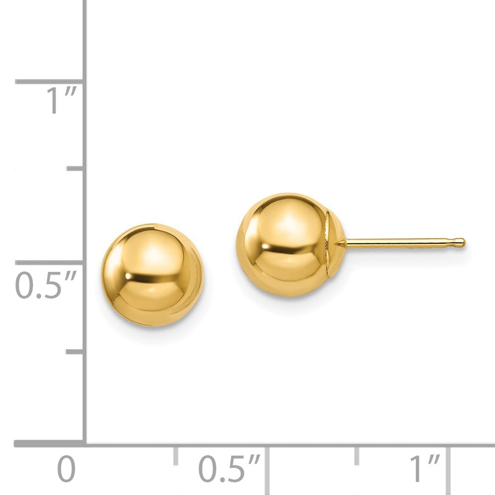 Huggy Wink 14k Madi K Polished 7mm Ball Post Earrings