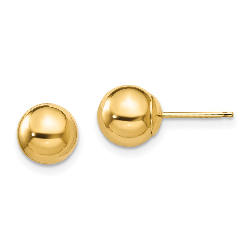 Huggy Wink 14k Madi K Polished 7mm Ball Post Earrings