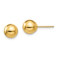Huggy Wink 14k Madi K Polished 7mm Ball Post Earrings