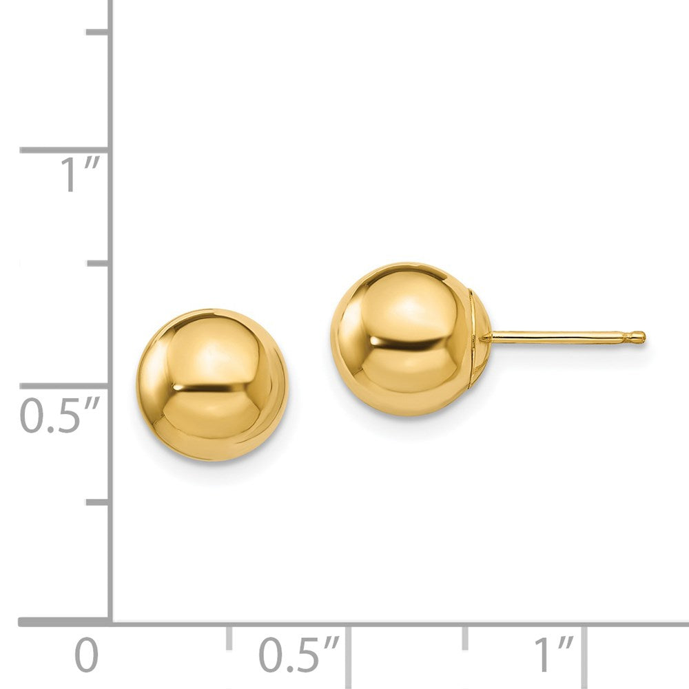 Pebble Pop 14k Madi K Polished 8mm Ball Post Earrings