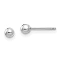 Bunny Nest 14k White Gold Madi K Polished 3mm Ball Post Earrings