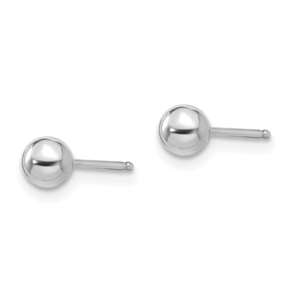 Bunny Nook 14k White Gold Madi K Polished 4mm Ball Post Earrings