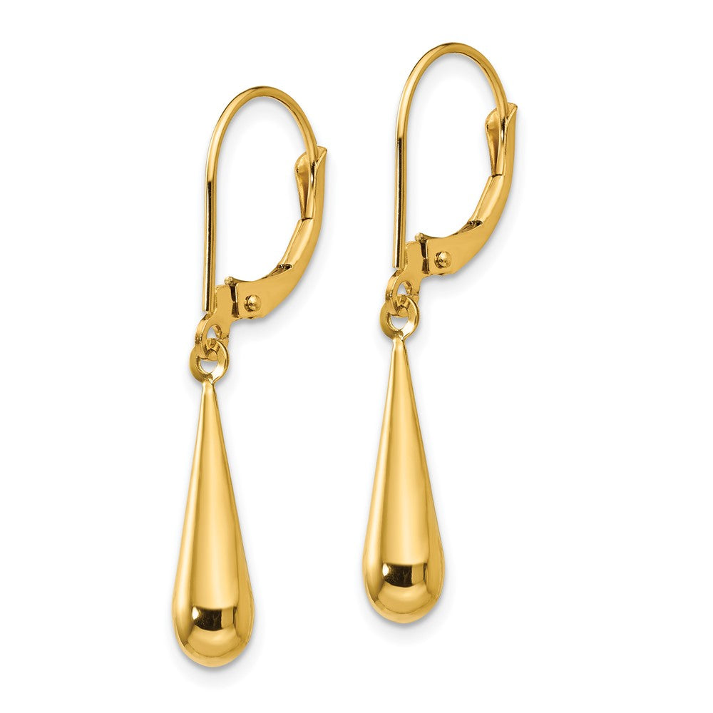 Sparkle 14k Madi K Teardrop Dangle Leverback Earrings
