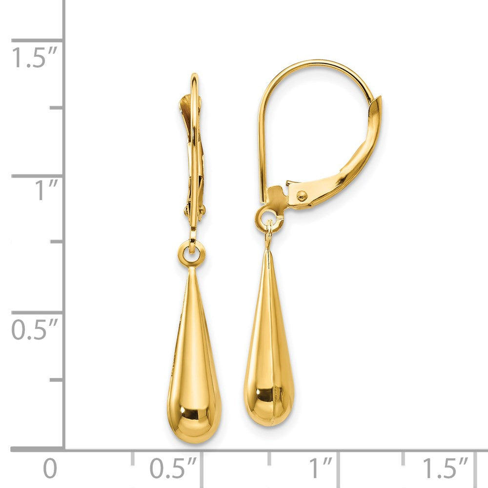 Sparkle 14k Madi K Teardrop Dangle Leverback Earrings