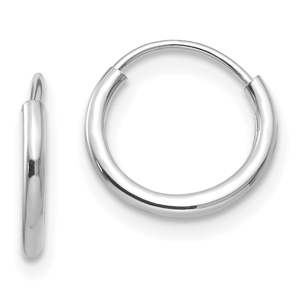 Giggles 14k White Gold Madi K Endless Hoop 3 Pair Earring Set
